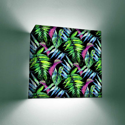 Living Room Wall Lamp - Green Pink Leaves Nutcase