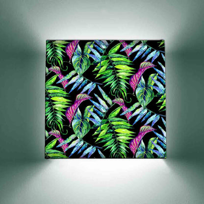 Living Room Wall Lamp - Green Pink Leaves Nutcase