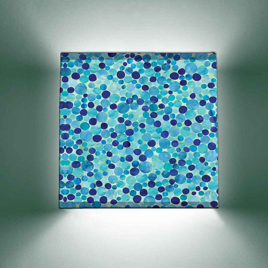 Simple Square Wall Lamp - Blue Dots Nutcase