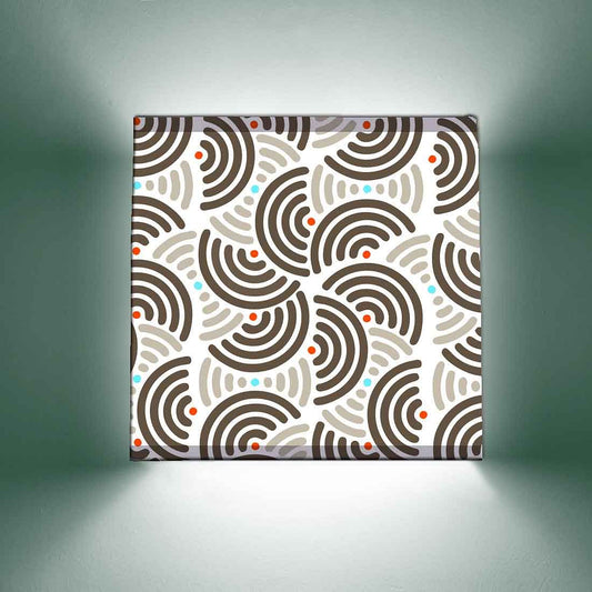 Fancy Square Wall Lamp  -  Semi Pattern Nutcase