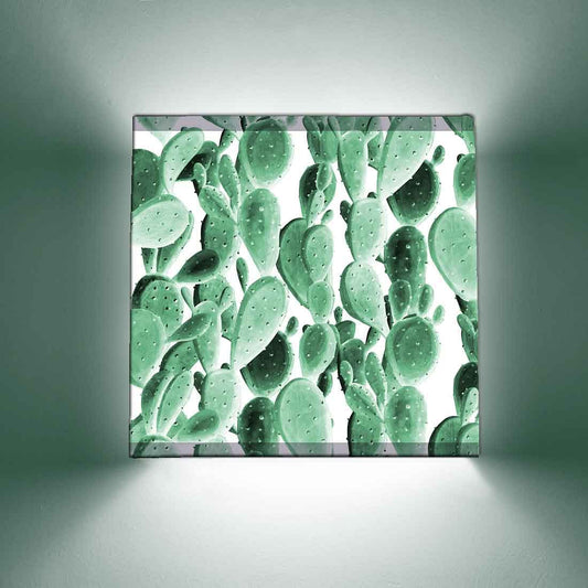 Designer Square Wall Lamp - Cactus Leaves Nutcase