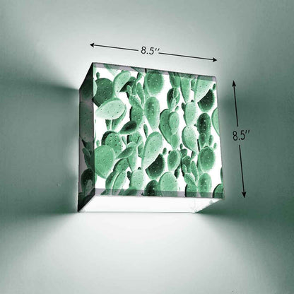 Designer Square Wall Lamp - Cactus Leaves Nutcase