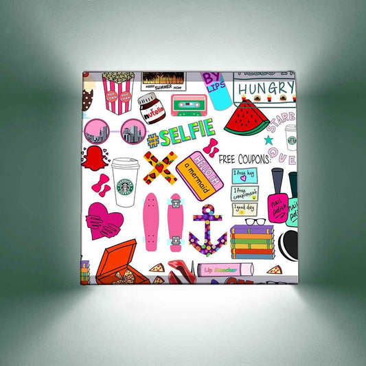 Wall Lamp Square Shaped Lights Nutcase