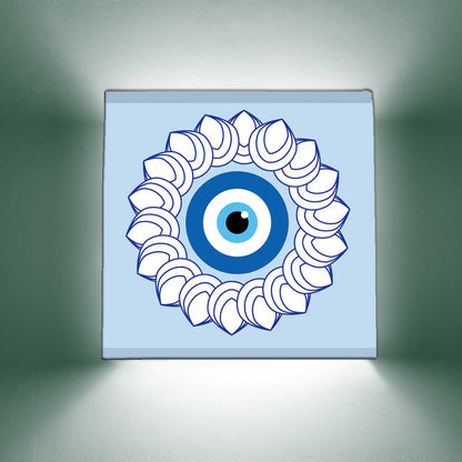 Design Square Wall Lamp for Bedroom Living Room Decor - Evil Eye Protector Nutcase