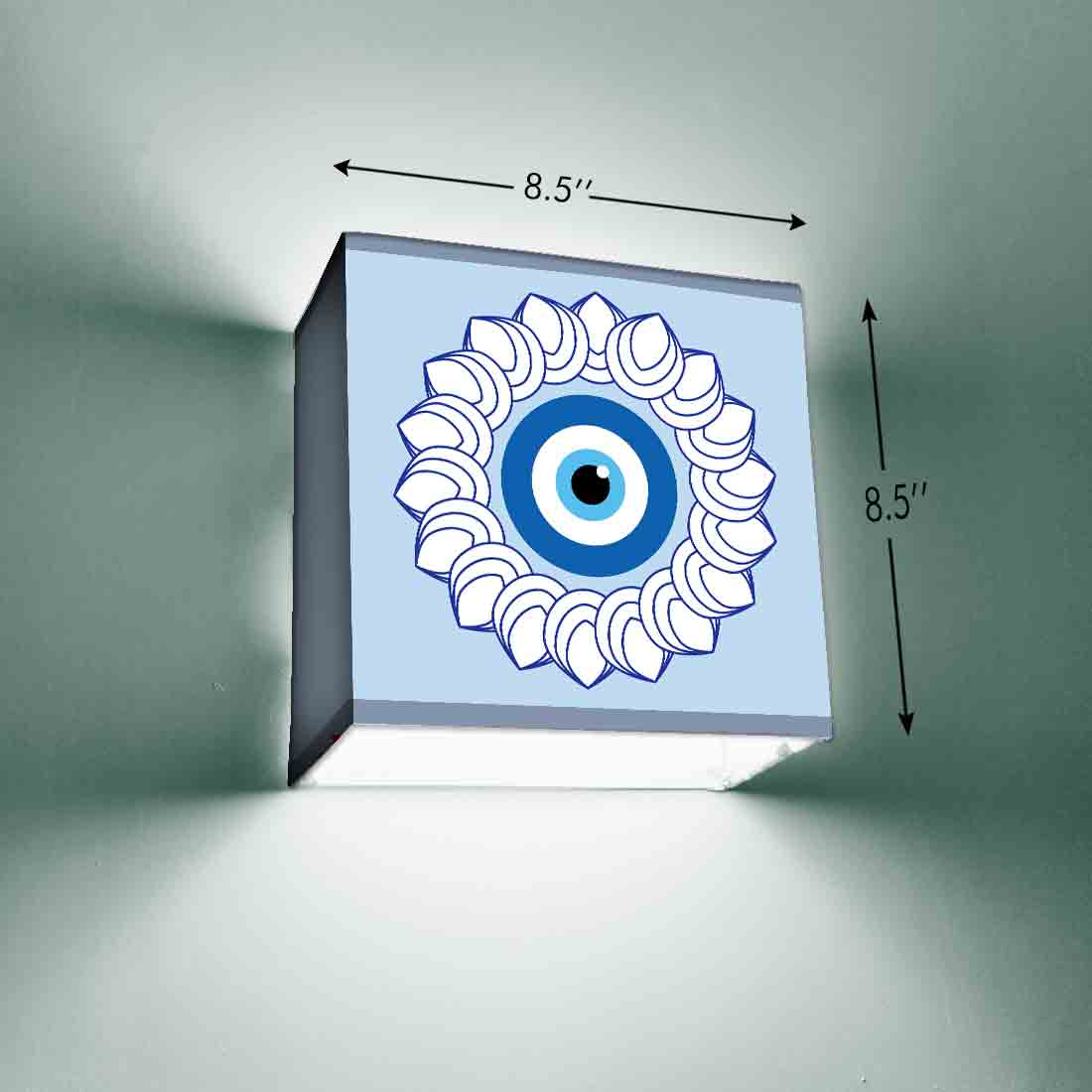 Design Square Wall Lamp for Bedroom Living Room Decor - Evil Eye Protector Nutcase