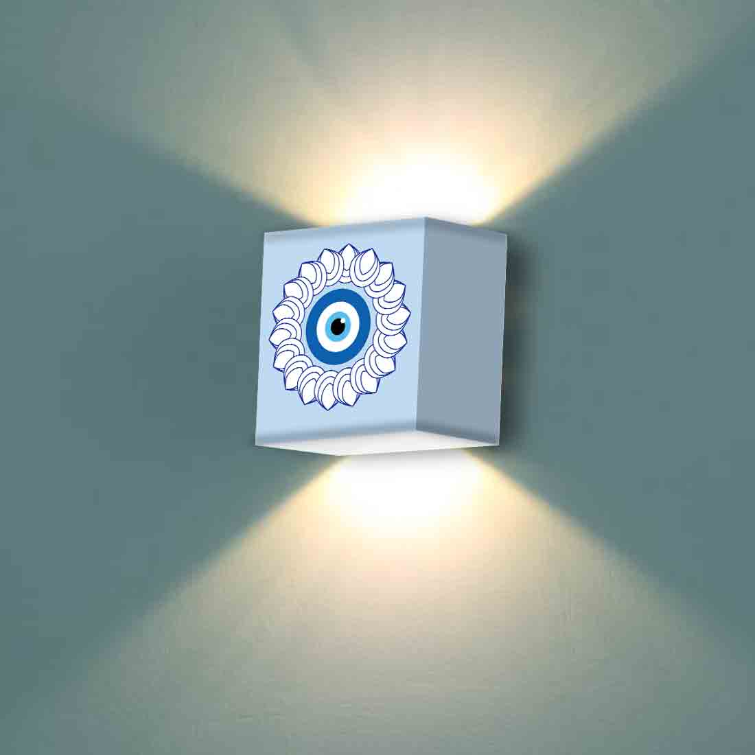 Design Square Wall Lamp for Bedroom Living Room Decor - Evil Eye Protector Nutcase