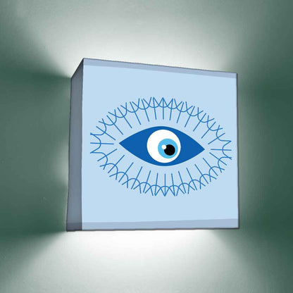 Design Square Wall Lamp for Bedroom Living Room Decor - Evil Eye Protector Nutcase