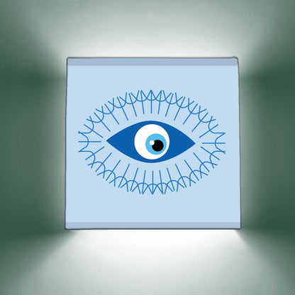 Design Square Wall Lamp for Bedroom Living Room Decor - Evil Eye Protector Nutcase