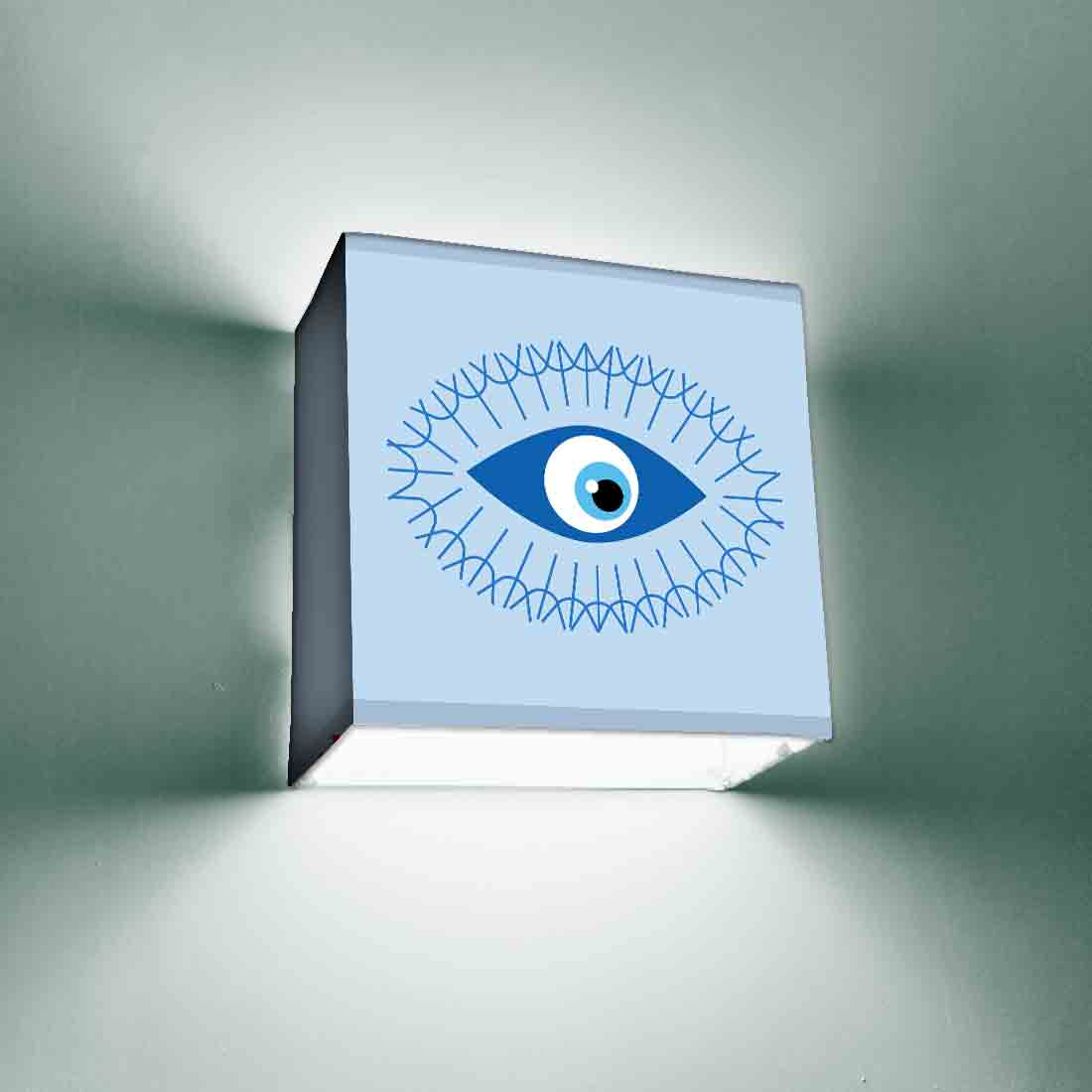 Design Square Wall Lamp for Bedroom Living Room Decor - Evil Eye Protector Nutcase