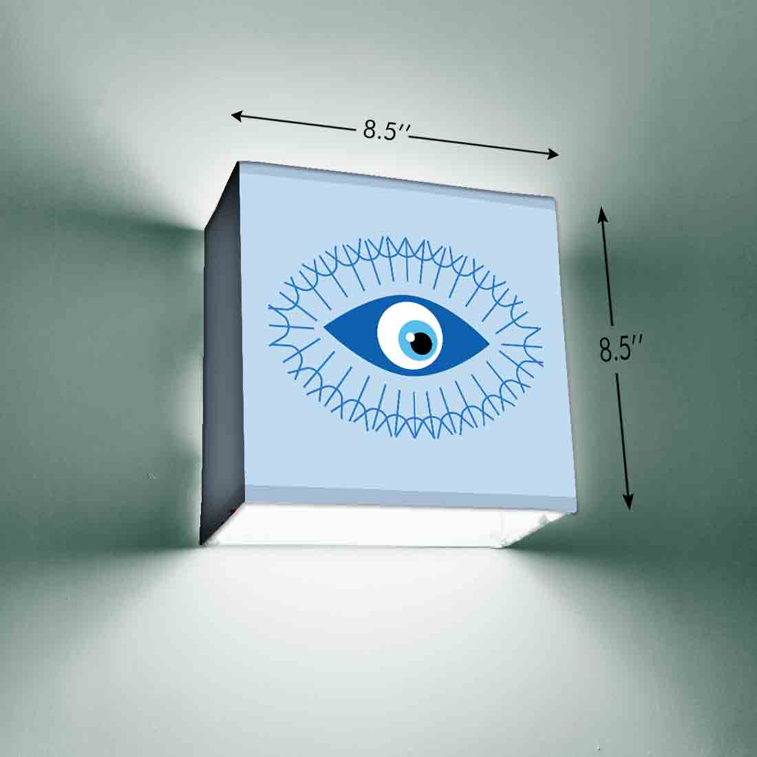 Design Square Wall Lamp for Bedroom Living Room Decor - Evil Eye Protector Nutcase