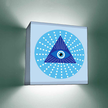 Design Square Wall Lamp for Bedroom Living Room Decor - Evil Eye Protector Nutcase