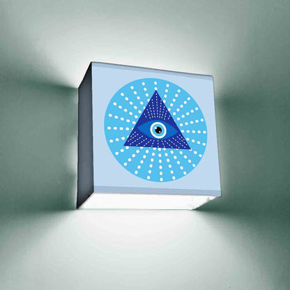 Design Square Wall Lamp for Bedroom Living Room Decor - Evil Eye Protector Nutcase