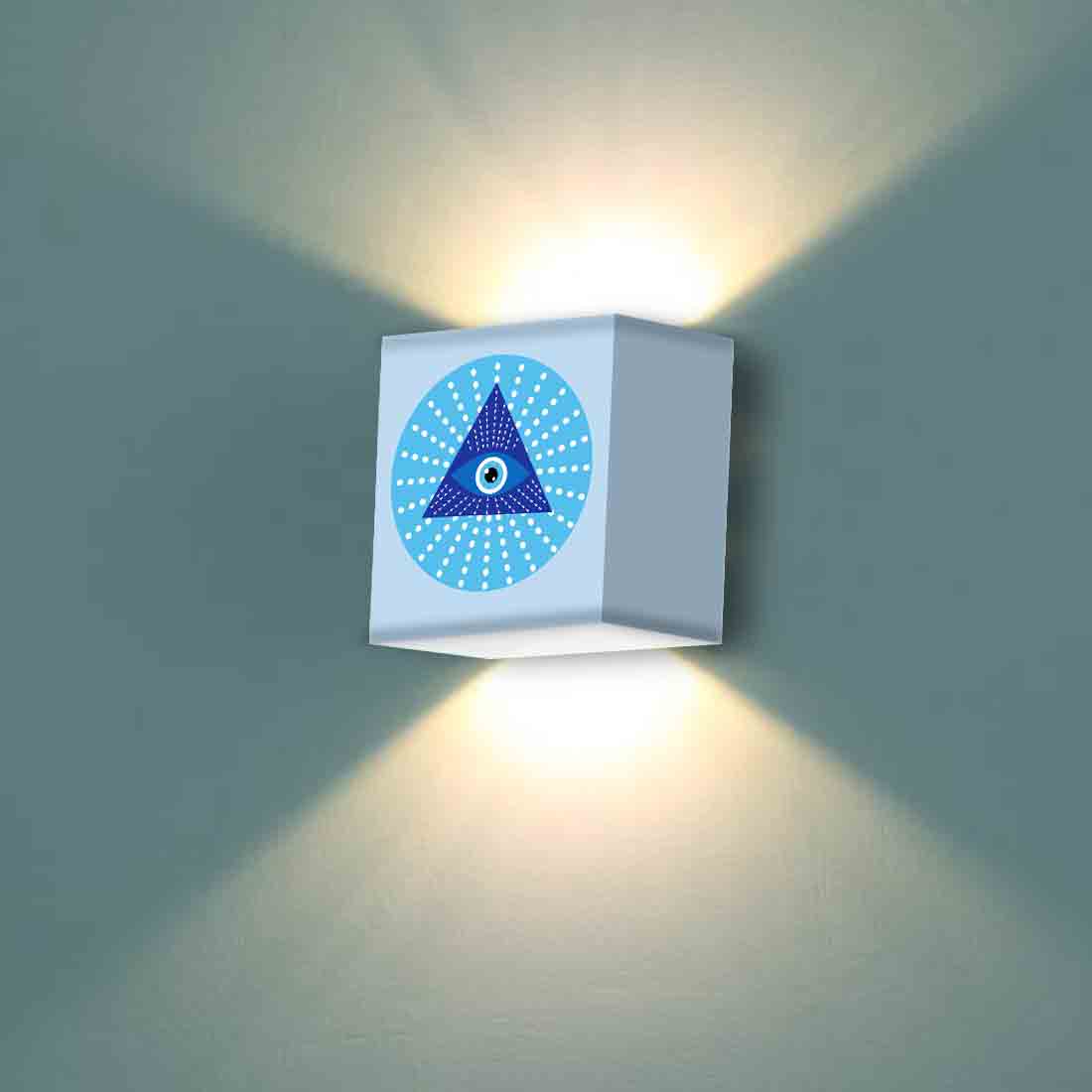 Design Square Wall Lamp for Bedroom Living Room Decor - Evil Eye Protector Nutcase