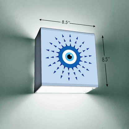 Square Shape Night Wall Lamp for Living Room Kids Bedroom - Evil Eye Protector Nutcase