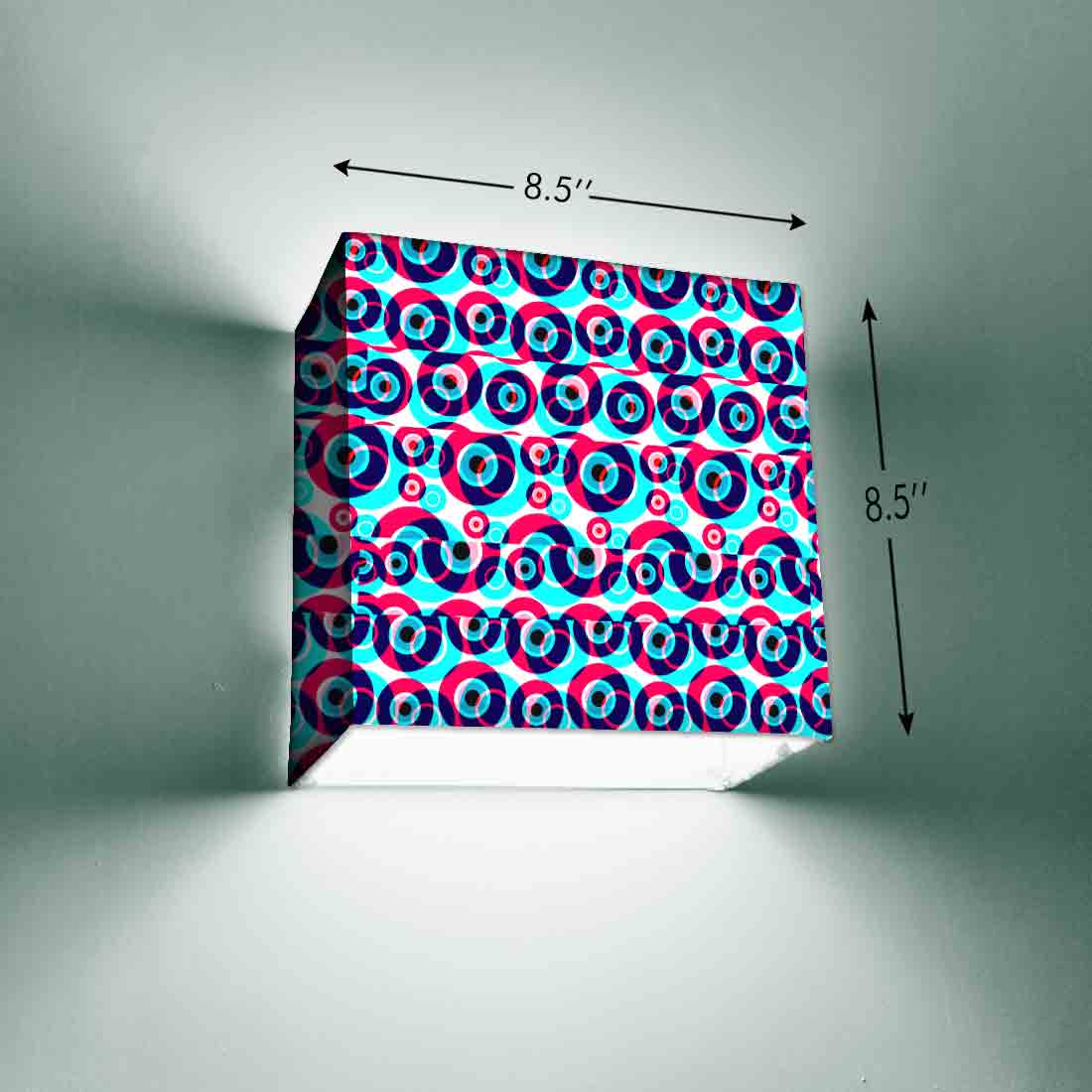 Square Shape Night Wall Lamp for Living Room Kids Bedroom - Evil Eye Protector Nutcase