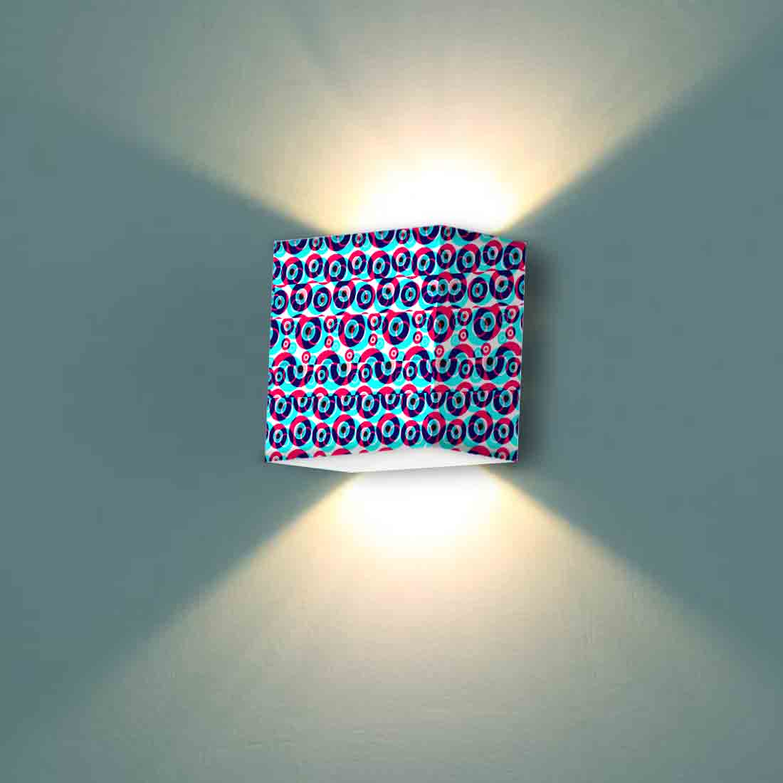 Square Shape Night Wall Lamp for Living Room Kids Bedroom - Evil Eye Protector Nutcase