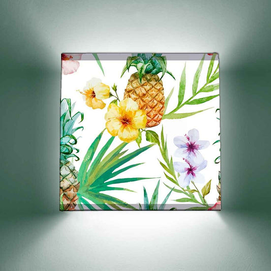 Floral Square Wall Lamp - Flowers and Leaves Nutcase