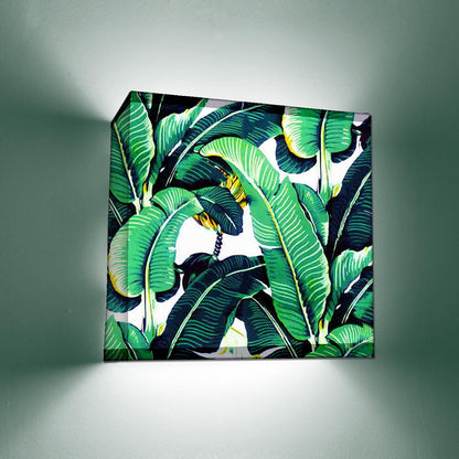 Designer Square Wall Lamp - Banana Leaves Nutcase