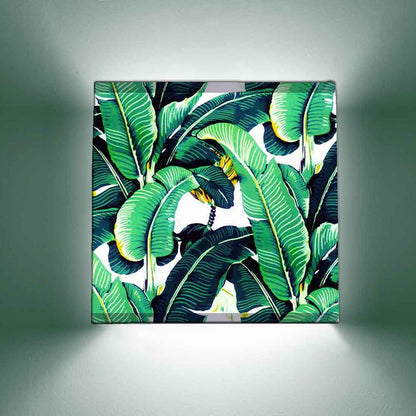 Designer Square Wall Lamp - Banana Leaves Nutcase