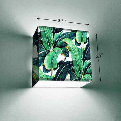 Designer Square Wall Lamp - Banana Leaves Nutcase