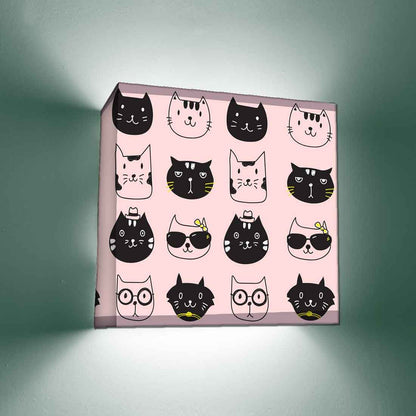 Children's Bedroom Wall Lamp - Black Cats Nutcase