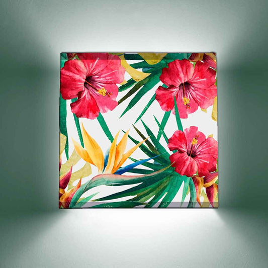 New Floral Wall Lamp - Hibiscus and Leaves Nutcase