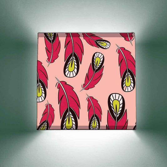 Wall Lamp Square Shaped Lights - Feather Nutcase