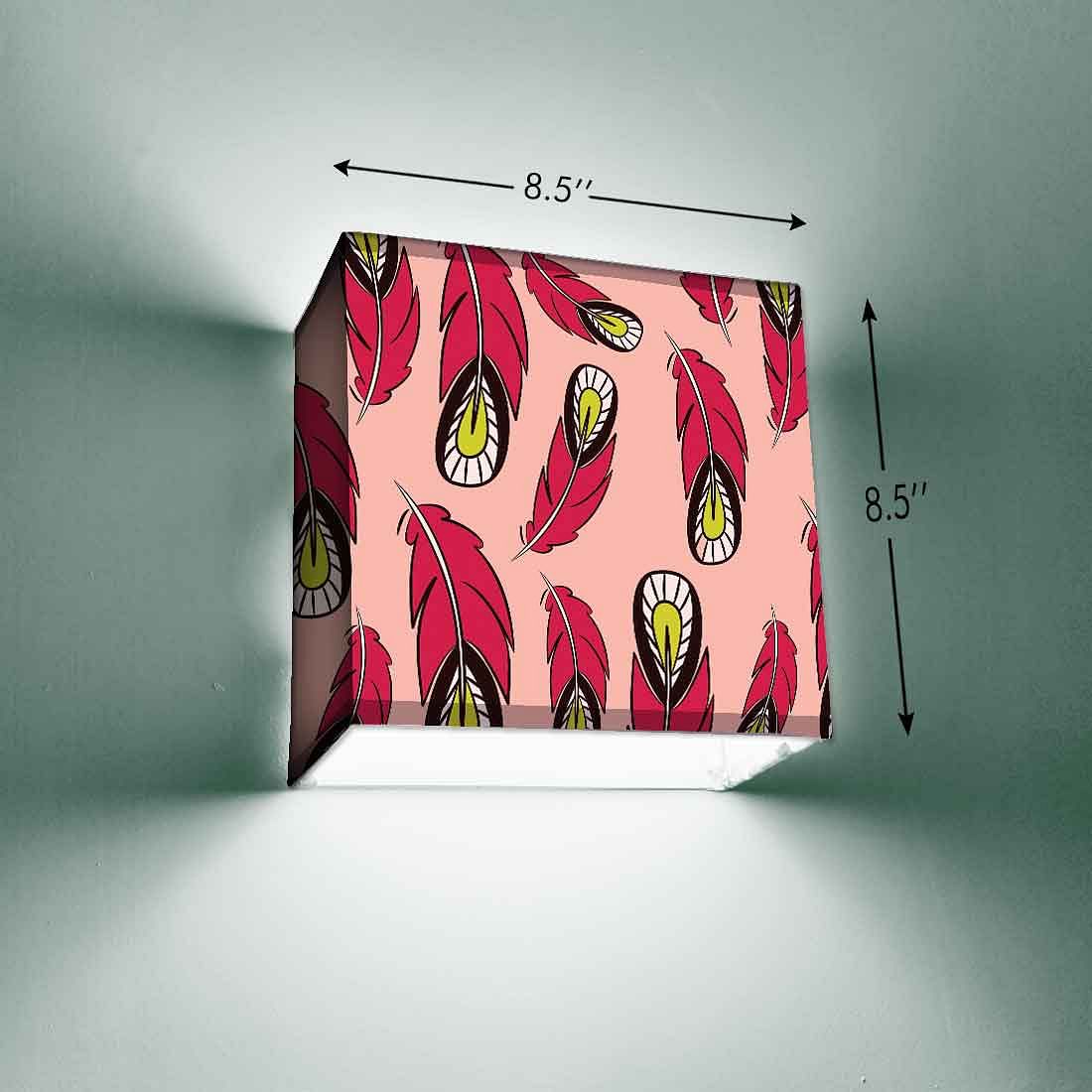 Wall Lamp Square Shaped Lights - Feather Nutcase