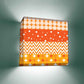 Simple Square Wall Lamp - Check Box Pattern Orange Nutcase