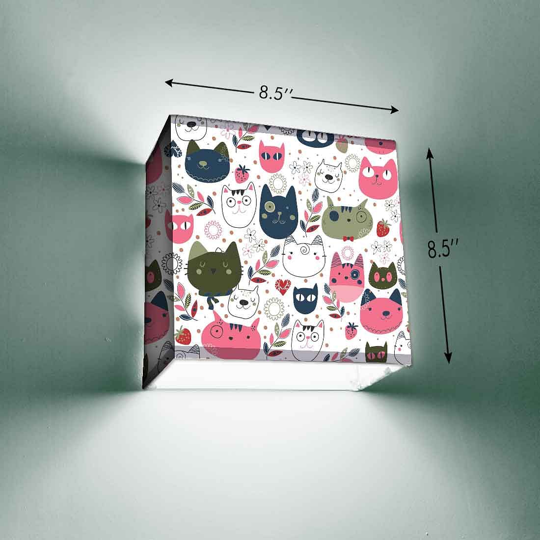 Kids Wall Night Lamp - Colorful Cats Nutcase