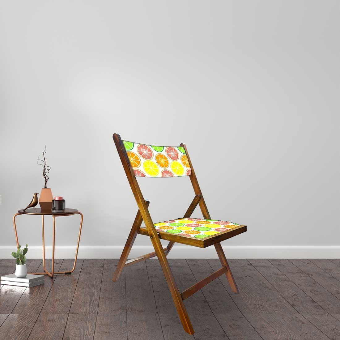 Nutcase Wooden Chair For Living Room - Colorful Lemon Nutcase