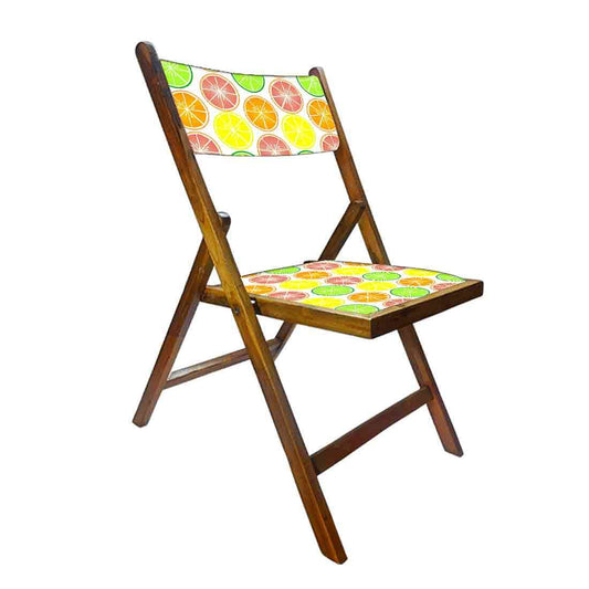 Nutcase Wooden Chair For Living Room - Colorful Lemon Nutcase