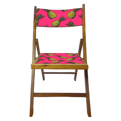 Nutcase Wooden Folding Chair for adults - Yellow Pineapple Nutcase