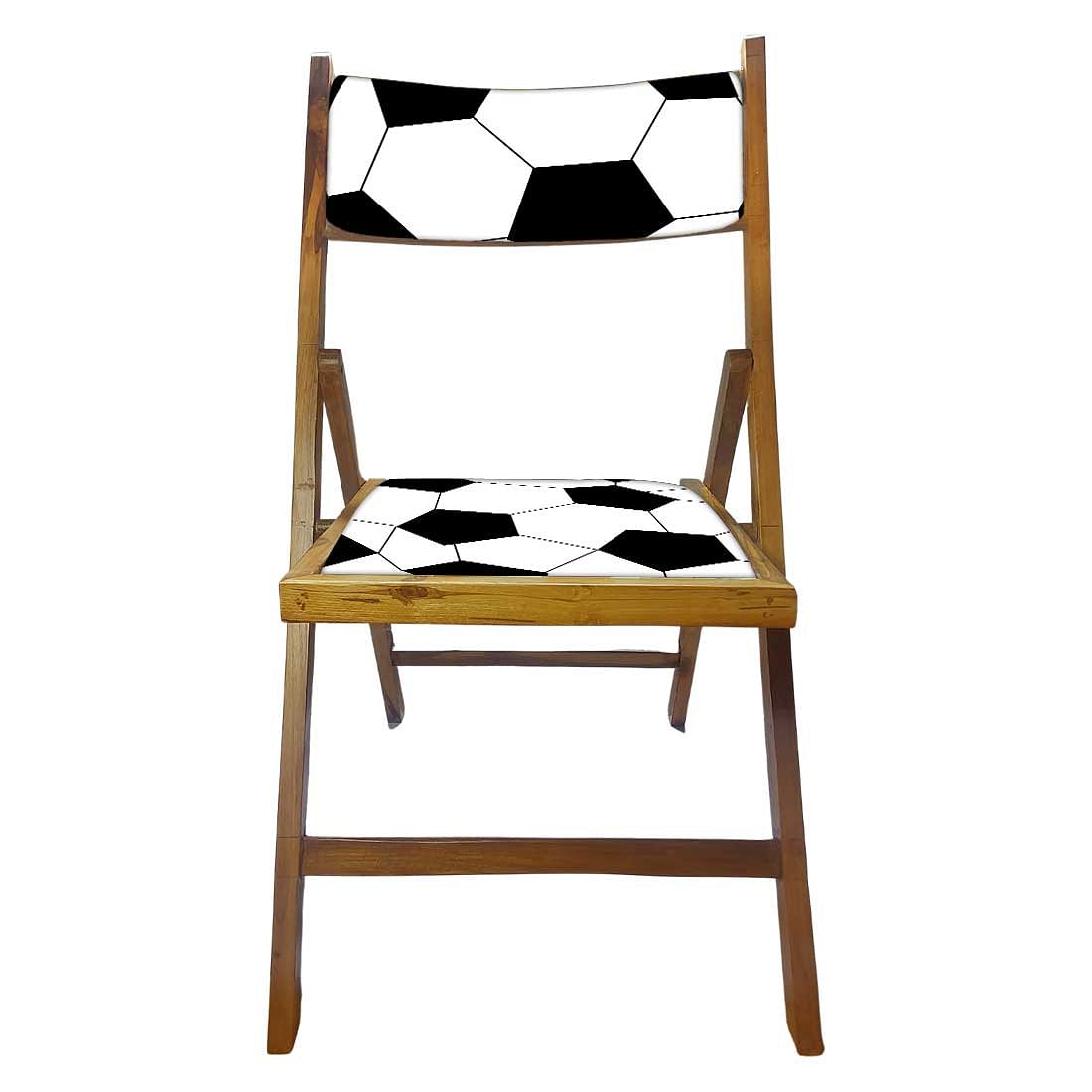Nutcase Wooden Foldable Chair With Cushion - Football Nutcase