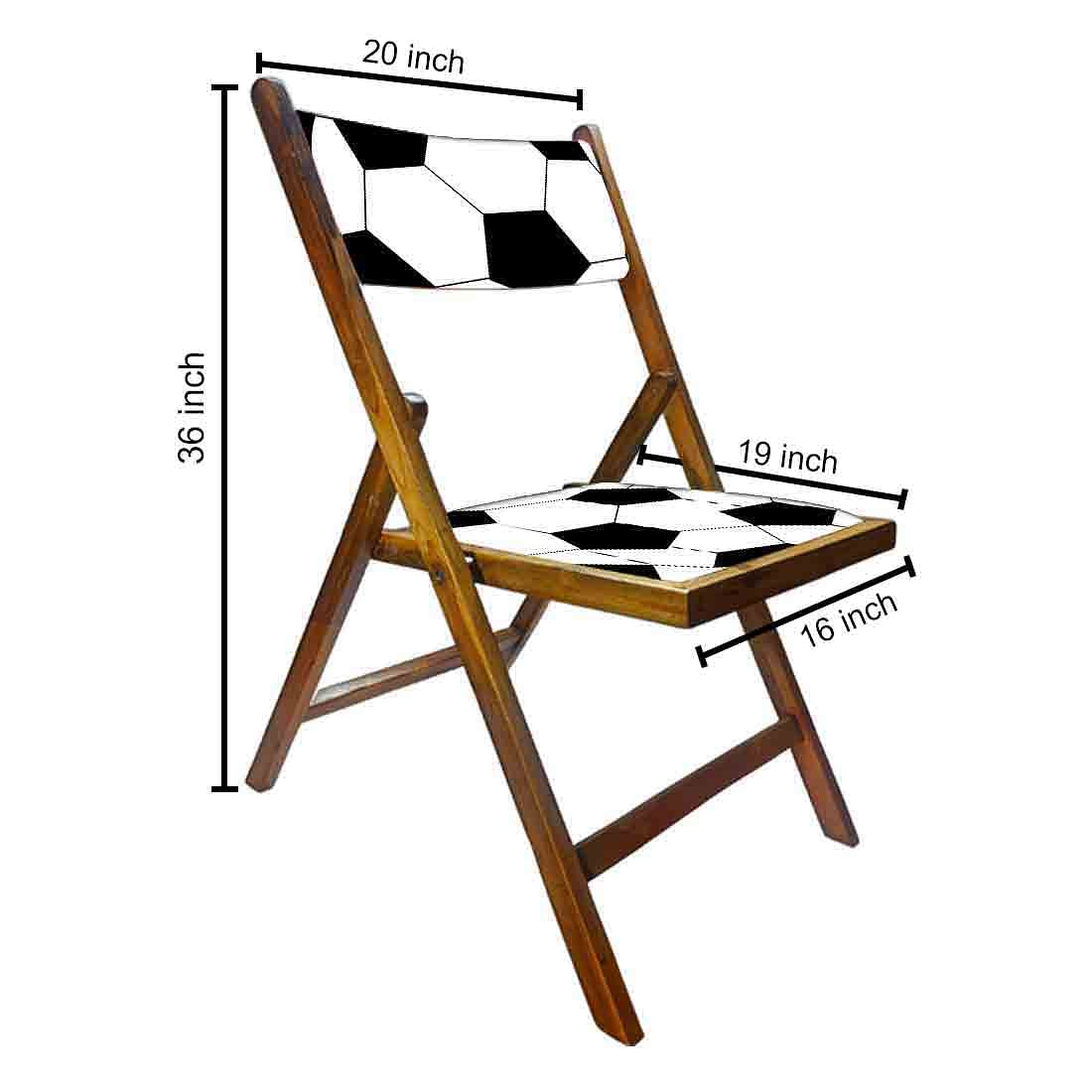 Nutcase Wooden Foldable Chair With Cushion - Football Nutcase