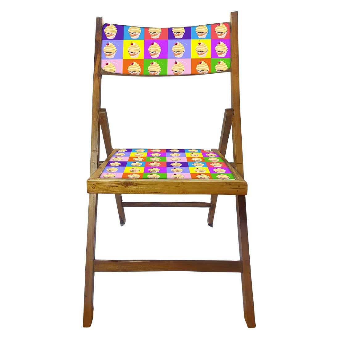 Nutcase Wooden Chairs With Cushion Seat For Home - Ice Cream Nutcase