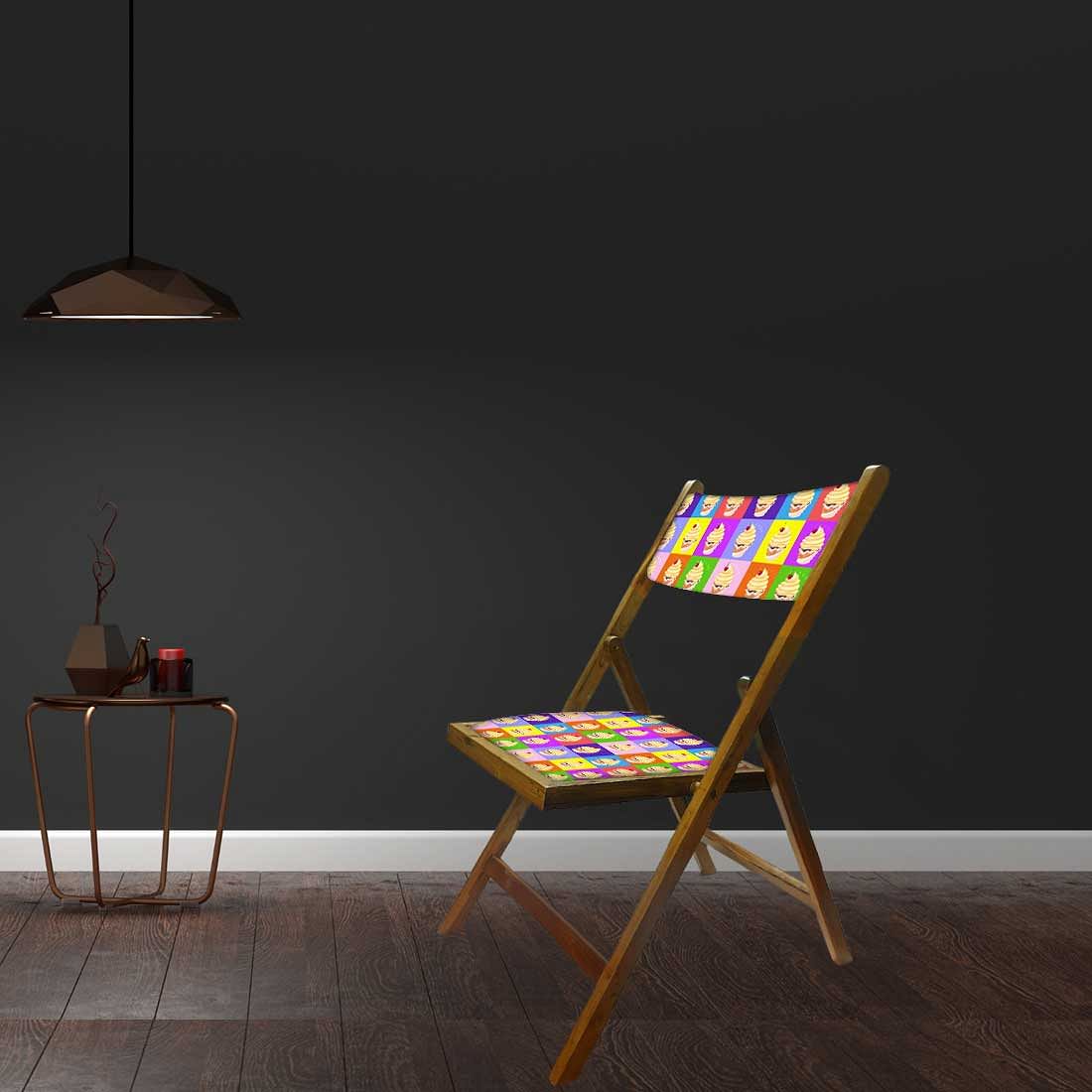 Nutcase Wooden Chairs With Cushion Seat For Home - Ice Cream Nutcase