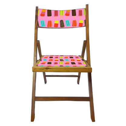 Nutcase Folding Wooden Chair For Home - Ice Cream Candy Nutcase