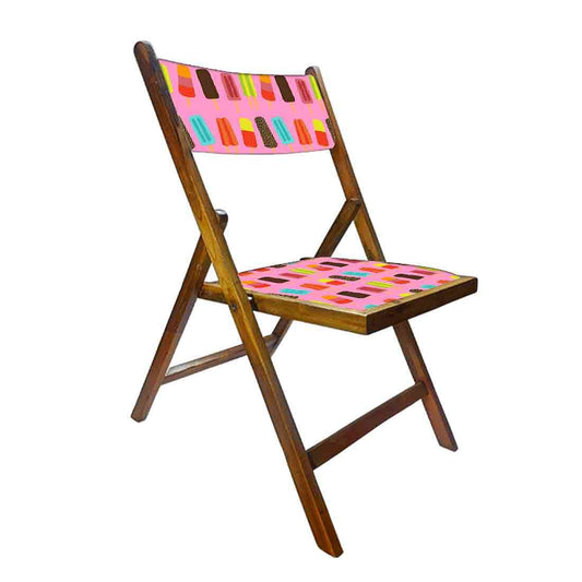 Nutcase Folding Wooden Chair For Home - Ice Cream Candy Nutcase