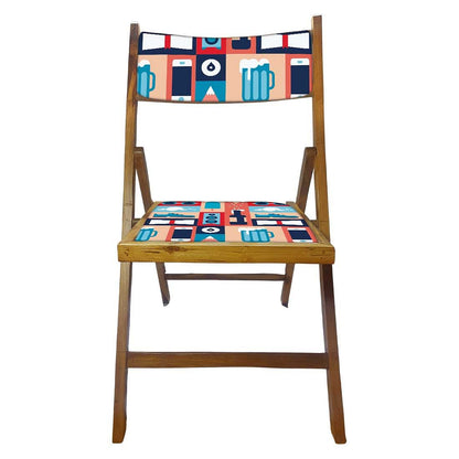 Nutcase Folding Wooden Chair For Dining - Phone Nutcase