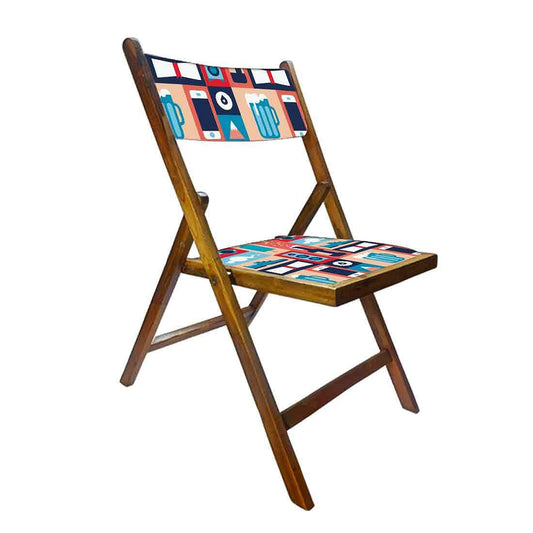 Nutcase Folding Wooden Chair For Dining - Phone Nutcase