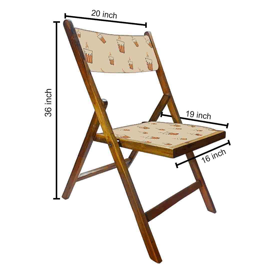 Nutcase Wooden Chair with Cushion For Living Room - Hot Tea Nutcase
