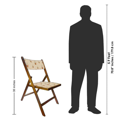 Nutcase Wooden Chair with Cushion For Living Room - Hot Tea Nutcase