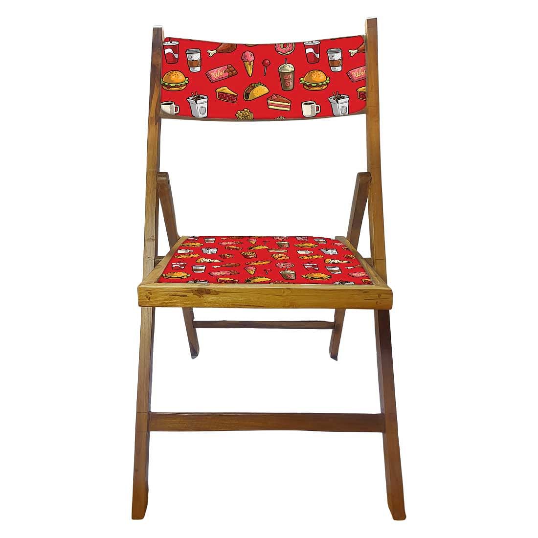 Nutcase Foldable Wooden Chairs With Cushion For Balcony - Breakfast Nutcase