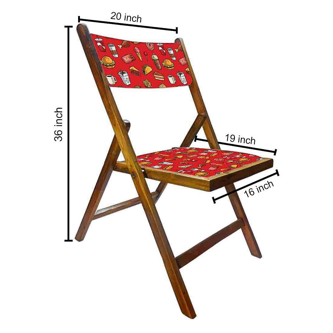 Nutcase Foldable Wooden Chairs With Cushion For Balcony - Breakfast Nutcase