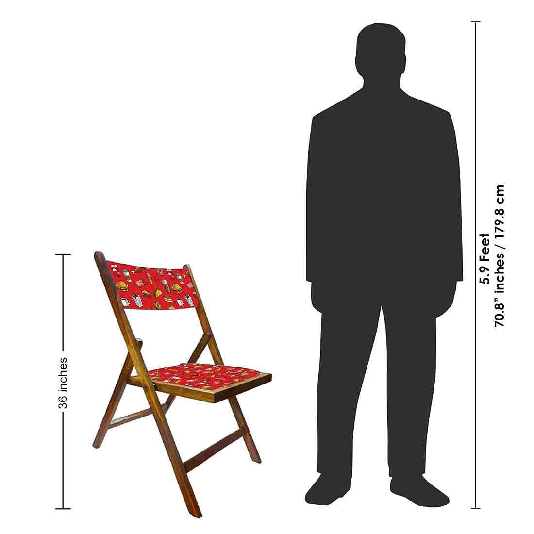 Nutcase Foldable Wooden Chairs With Cushion For Balcony - Breakfast Nutcase