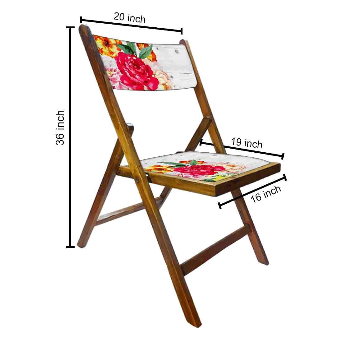 Nutcase Foldable Chair With Cushion - Red Rose White Background Nutcase