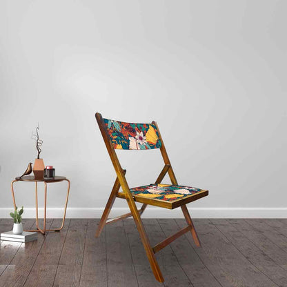 Nutcase Foldable Wooden Balcony Chairs - Yellow Elegance Nutcase