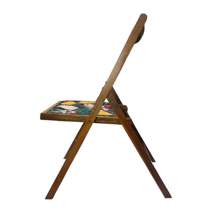 Nutcase Foldable Wooden Balcony Chairs - Yellow Elegance Nutcase