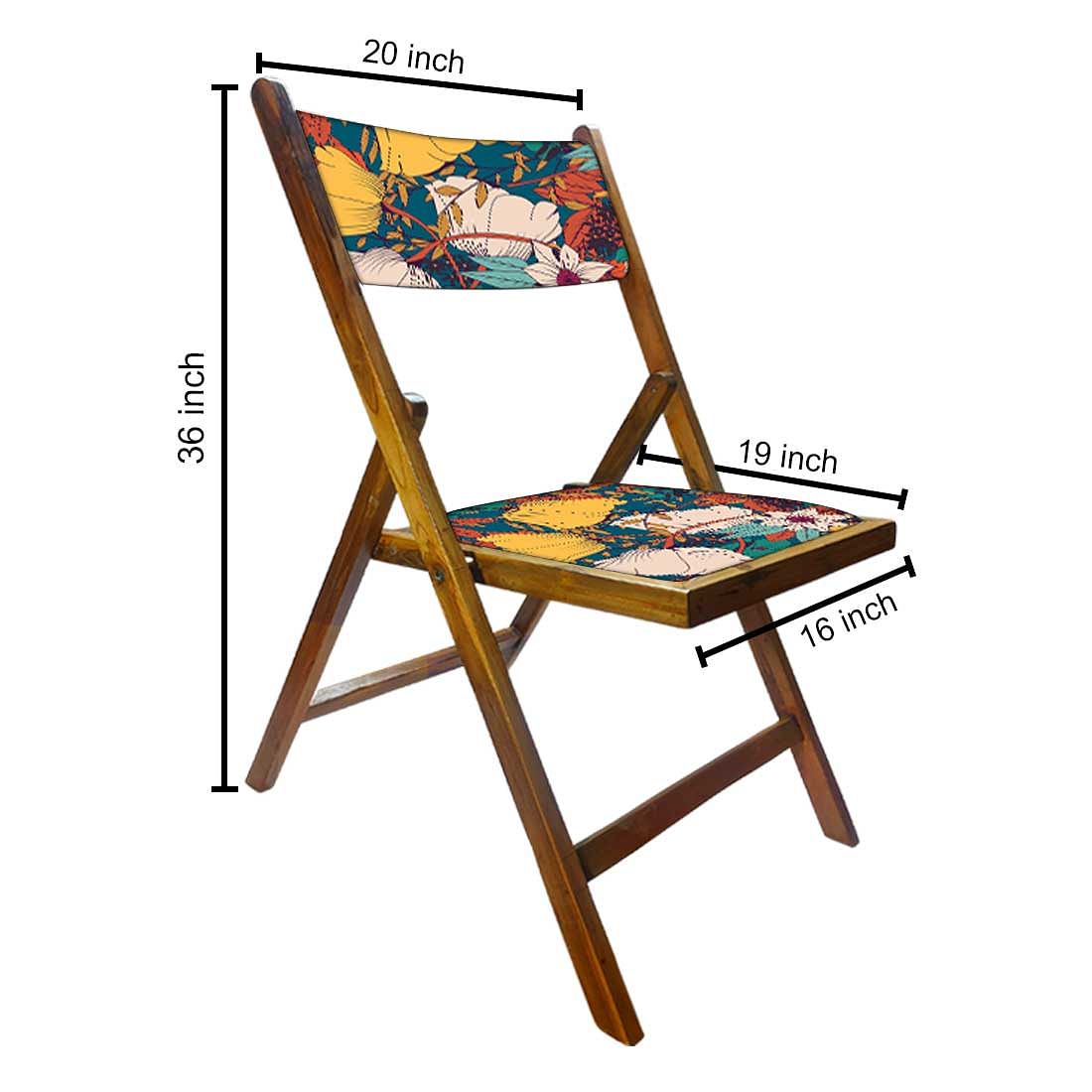 Nutcase Foldable Wooden Balcony Chairs - Yellow Elegance Nutcase